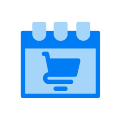shopping date calendar duo tone icon