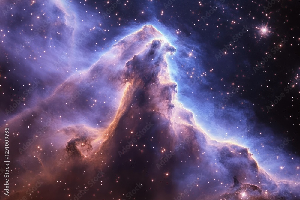 Canvas Prints cosmic clouds of gas and dust in vibrant hues.