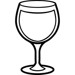Elegant Wine Glass Minimalist Vector Art