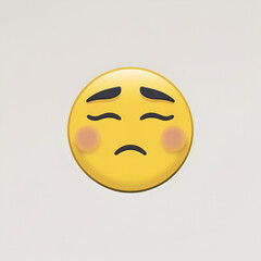 Fototapeta premium Sad face emoji 