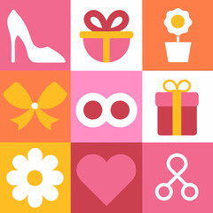 set of gift icons
