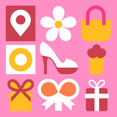 set of gift boxes with bows
