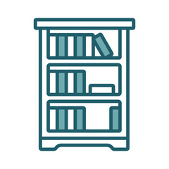 bookshelf icon vector design template simple and clean