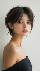 Fototapeta premium 美しさ, 顔, モデル, 笑う, ファッション, 人々, 髪の毛, 笑みを浮かべている, 人, ブルネット, シティ, アウトドア, 通り, ライフスタイル, 淑女, 1, 頭, ハピネス, 化粧,女, 美しさ, 髪の毛, モデル, ファッション, 顔, うっとりさせる魅力, 化粧, 人, ドレス, ブルネット, 肌, 唇, 化粧, 淑女, 目, 暗い, 黒, ふしだらな, スタジオ, 好色