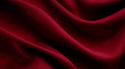 Obraz premium Close up of rich, red fabric with soft folds.