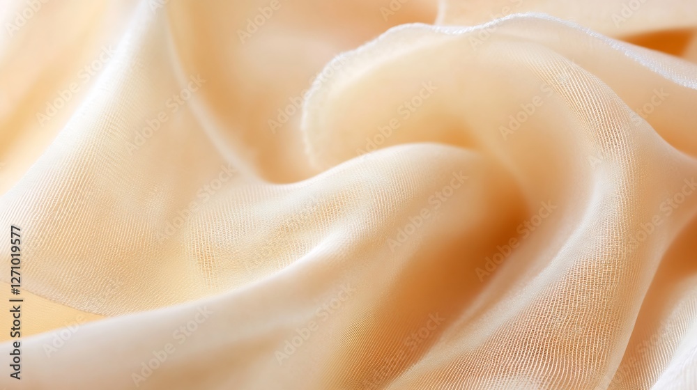 Aufkleber closeup view of soft beige fabric showcasing texture perfect for fashion and design backgrounds : ge