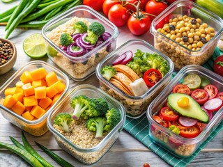 Meal prep made easy:  Glass containers for healthy, weekly diet plans, convenient storage.