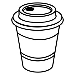 Minimalist Coffee Cup Line Art Vector Design