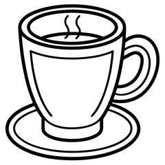 Minimalist Coffee Cup Line Art Vector Design