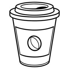 Minimalist Coffee Cup Line Art Vector Design