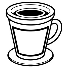 Minimalist Coffee Cup Line Art Vector Design