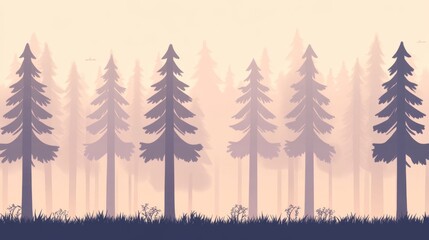 Obraz premium Silhouette forest sunrise landscape background, nature scene, peaceful scene, graphic design, web use
