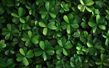 Leafy green abstract organic texture background mockup Saint Patricks Day