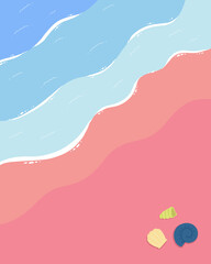 vector illustration of an abstract background with sea shells