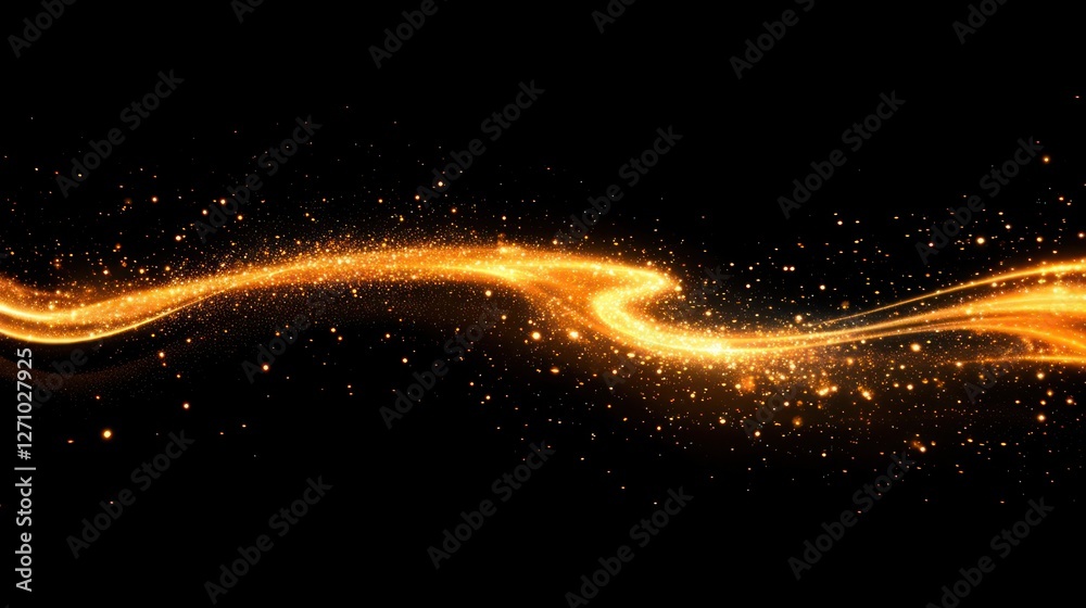 Canvas Prints sparkling light trail background glittering particles.