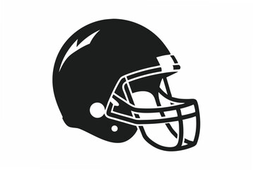 american football helmet  silhouette