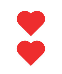 Simple Red Heart Illustration – Valentine's Day and Love Concept