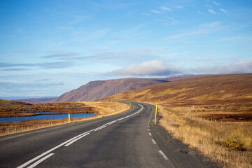 Late autumn scenery in Iceland and the Arctic in Northern Europe