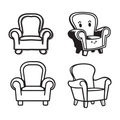 A chair silhouette in a charming, minimalist design.