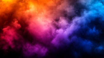 Naklejka premium Abstract Colorful Smoke Cloudscape: A Vivid Symphony of Hues