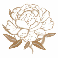 Watercolor painting of a large bird that has blossomed