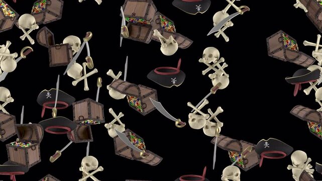 PIRATE TREASURE THEME transparent loop tile Swirl with alpha channel. This is a looping and tiling layer element with transparency. Great for transparent screen content