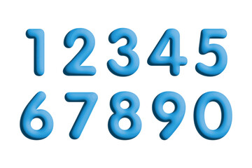 Set of colorful numbers. Vector illustration. Template elements for greeting card, web design. Mathematics educational children game.