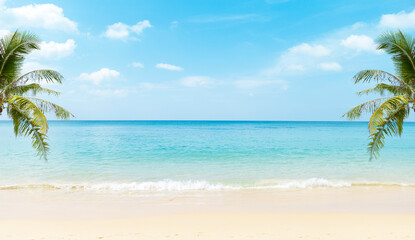 Tropical beach background, summer beach, nature background