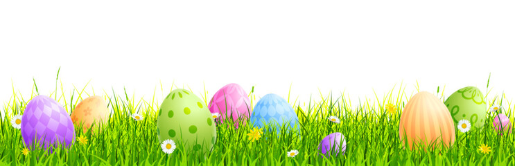 Easter background, Easter egg banner, Easter border or frame