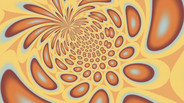 Fun Funky chocolate-like tunnel Animated retro groovy shape transform