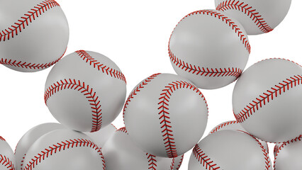 baseballs isolated on white