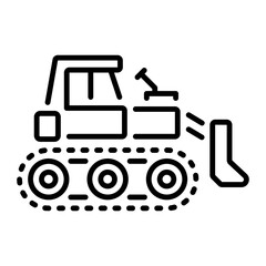 A line style icon of bulldozer 