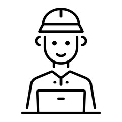 A line style icon of software engineering 