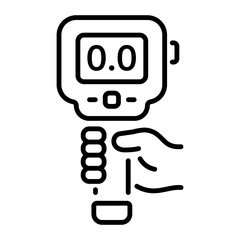Fototapeta premium Thermal camera icon in linear style 