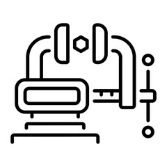 Vise tool icon in linear style 