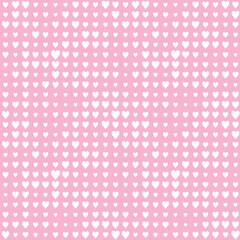 Seamless pattern with hearts. Template holiday vector illustration. Design for card, postcard, poster, print, banner. Cartoon hearts on color background.