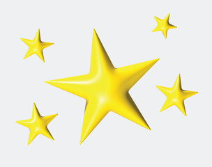 stars icon 3d graphic