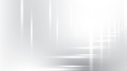 Abstract white and gray color background, straight light beam. Vector illustration.