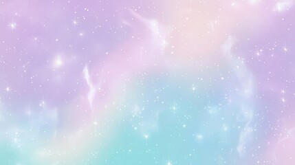 Pastel Nebula Stars Galaxy, Colorful Milky Way Sky Background, Dreamy Cosmic Pastel Space, Celestial Fantasy Art