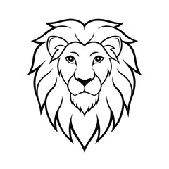 lion head vector illustration on white background