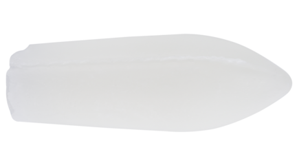 Suppository rectal for anal or vaginal use isolated on a transparent background. Completely in focus. Focus stacking. Medical candle.