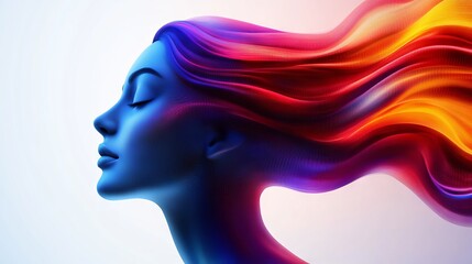 A visual abstraction of a human head, teeming with colorful, swirling symbols and shapes, indicative of the creative, innovative, and visionary thinking process