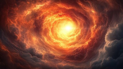 The stark interplay of light and shadow in an apocalyptic storm sky symbolizes the battle between heaven and hell, making it perfect for competitive match themes or dramatic backdrops