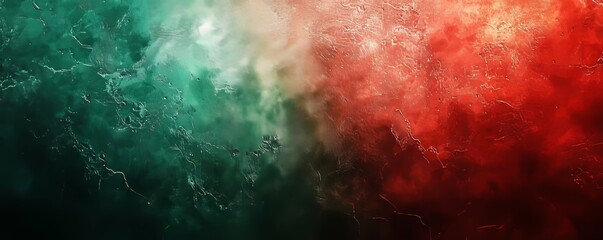 Fototapeta premium Red-Green Gradient Background with a Soft Grainy Texture, Generative AI