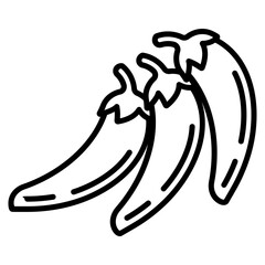 chili vector icon. Vegetable icon line style. perfect use for logo, presentation, website, and more. modern icon design outline style