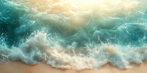 Photorealistic Aqua Gradient Mimicking Ocean Waves and Soft Ripples