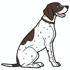 High Quality German Shorthaired Pointer Dog Vector