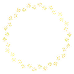 Simple Gold Floral Frame, Vintage, Wedding Frame, Luxury Gold Border, Elegant Circle