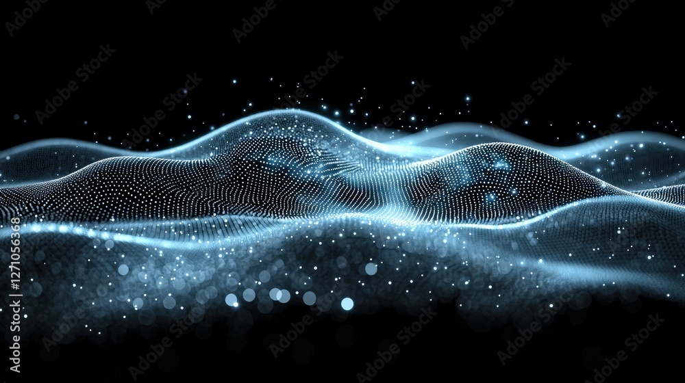Poster intriguing abstract background featuring dots and lines forming a unique geometric pattern
