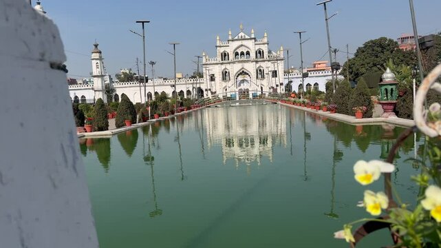 A Pan shot of Chota Imambara at Husainabad in Lucknow, India
